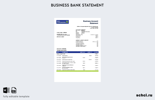 цифровая загрузка Paraguayan Banco Continental S.A.E.C.A. Выписка со счета банко